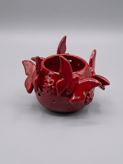 Vaso Con Farfalle - Monocolore